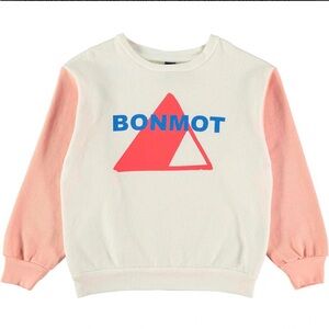 Bonmot Organic Tipi Ivory Baby Cotton Sweatshirt size 2-3 years